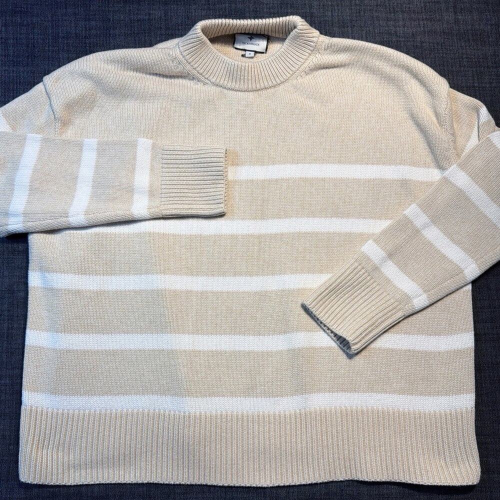 Tuckernuck Striped Cotton Cashmere Knit Coastal Granddaughter Sweater Sz Med